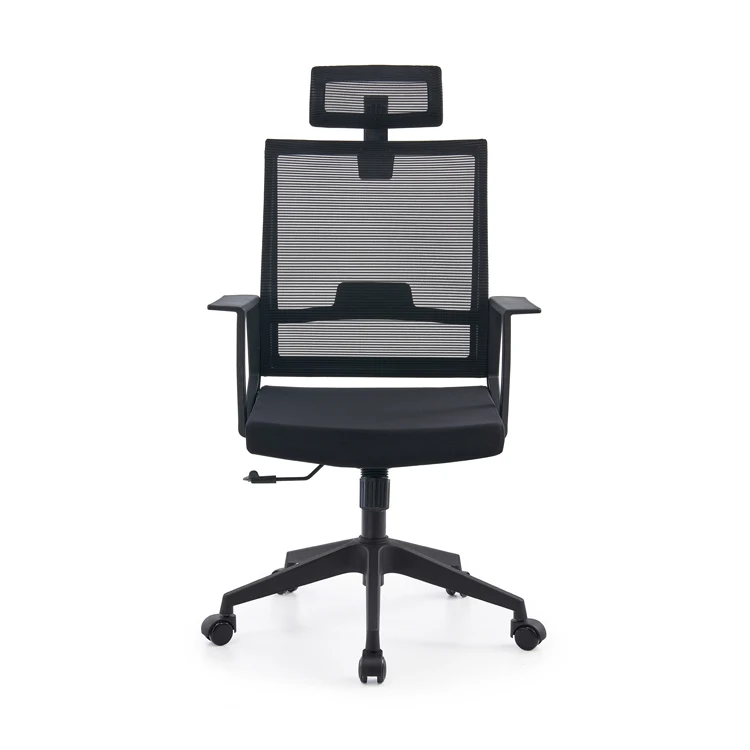 Простое и стильное черное офисное Сетчатое кресло, цена, увеличение вращающегося регулируемого пояса, сетчатый изогнутый подголовник, офисное Сетчатое кресло