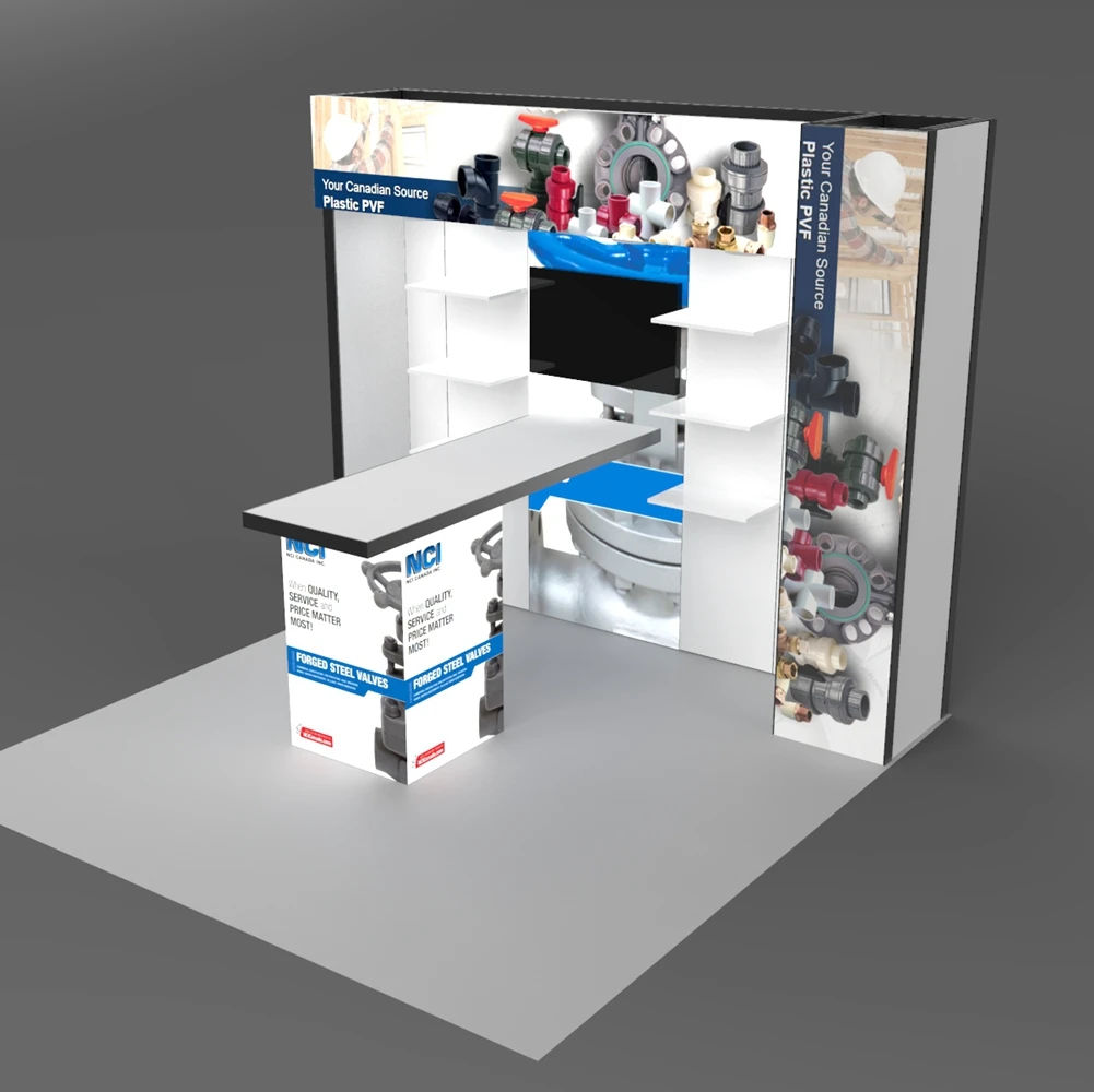 Trade Show Wall Mounted Fabric Tradeshow Island Canopy Event 10X10 Booth Design Cheap Price Exhibition Stand Aluminium System