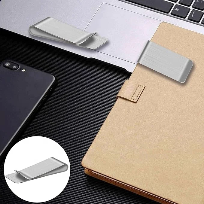 Stainless Steel Money Clips Metal Wallet Slim Cash Clip Silver Credit Card Bill Holder for Men and Women