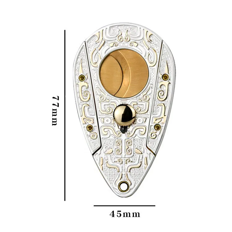 High-end Unique Ergonomic Double Guillotine Teardrop Shape Cigar Cutter