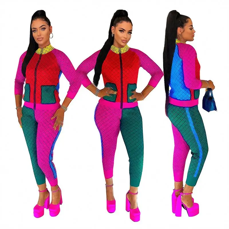 DD0006 Where to Buy Afirca Print Tracksuit Set Online China fashion Designer Sweat Trousers The Best Gym Clothes Supplier