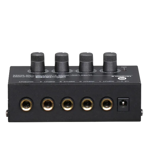 
MX400, Enping Mixercle Factory, 2021 Ultra Low-Noise 4-Channel Professional Audio Line Mixer 