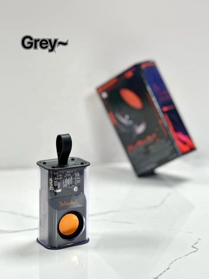 2024 Mini Portable Bass Subwoofer Loudspeaker Stereo TWS Armor RGB Light Transparent WiFi Enabled Waterproof Bluetooth Speaker