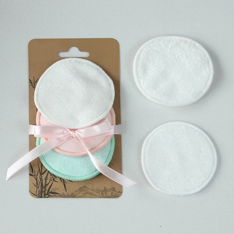 Круглые подушечки для снятия макияжа от производителя, моющиеся подушечки из микрофибры и хлопка для снятия макияжа лица