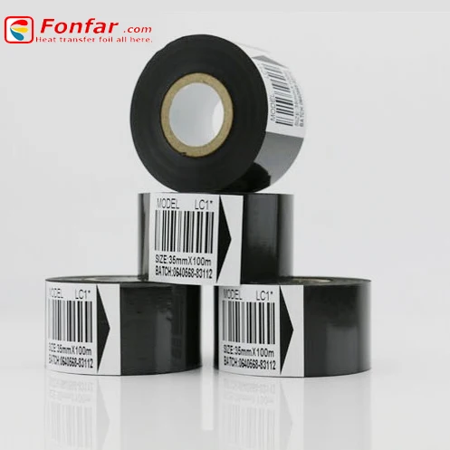 China Supply LC1 Expiry Date Printing Hot Stamping Foil Roll Black Code Date Ribbon for Color Printer with Low Price