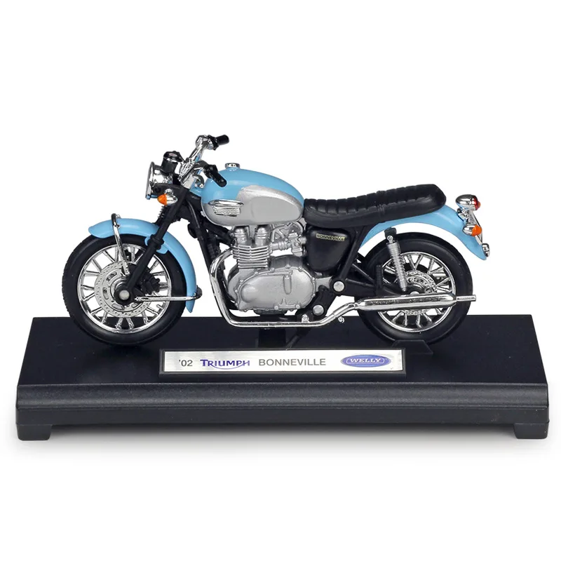 Лидер продаж модель мотоцикла Welly TRIUMPH 2002 Bonneville 1:18 из сплава