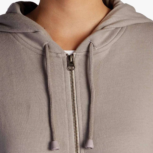 Custom Fall Winter Islamic Clothing Women Gym Sportswear Oversized 100% Cotton Sweatshirt Muslim Zip Up Modest Hoodie