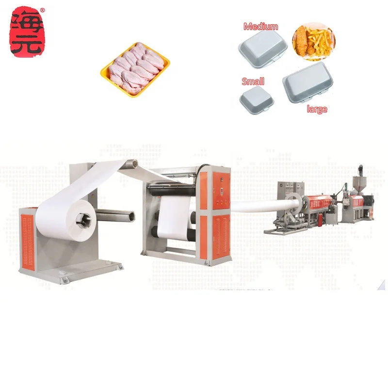 2023 year new PS EPS EPE foam sheet food box tray line extrusion machine