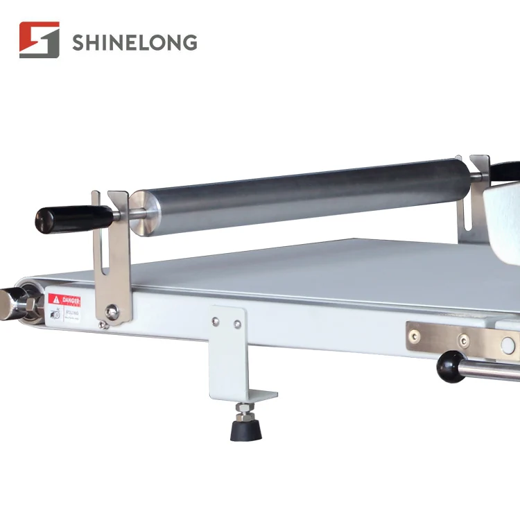 Хлебопекарное оборудование Горячая продажа ролик Реверсивный тесто для пиццы Sheeter конвейер ленточный приводной Настольный тесто Sheeter 430*1700 мм Электрический