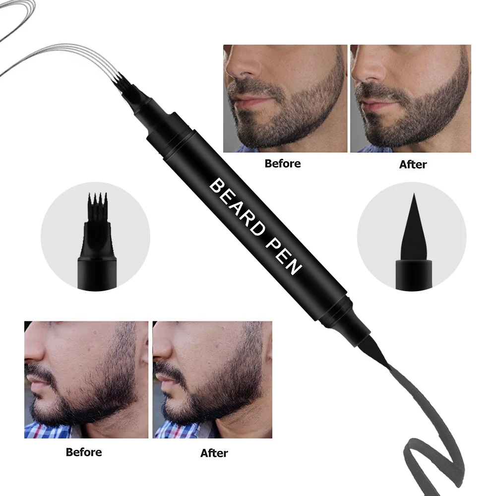 Innovative 4 Tip Micro Barber Home Use Beard Styling Beard Filler Pen For Men