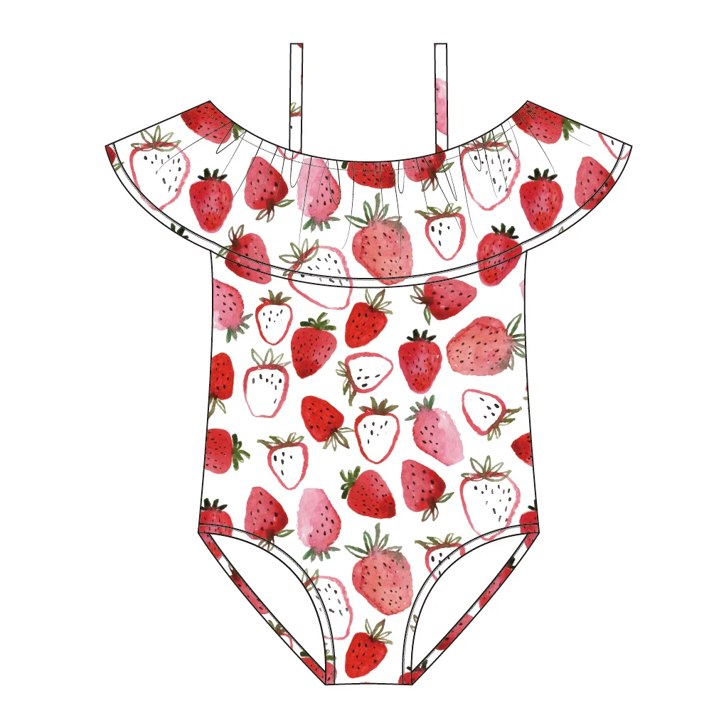 Miranda  Luxury Bathing Suits Kids One Piece Designer Monokini Letter Print Brand Swimsuits Famous Name Children Swimwear