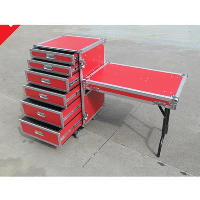 Travel Utility case with drawer/ Aluminium Rack Drawer Case/ Drawer flight Case With Wheels
