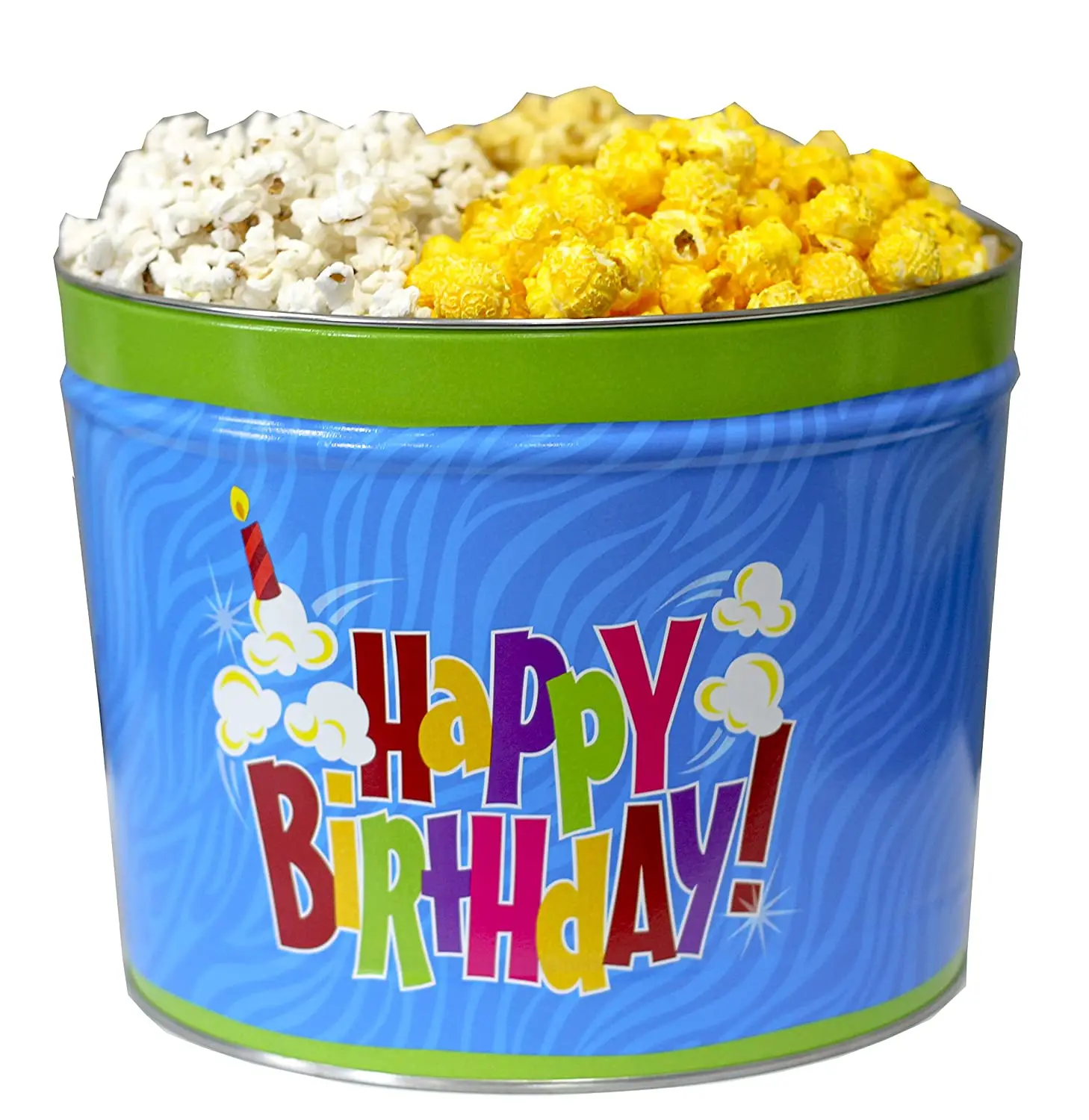 Tin Box Large Gift Storage Tins Metal Recyclable Food Cookie Tins Big Popcorn Snacks