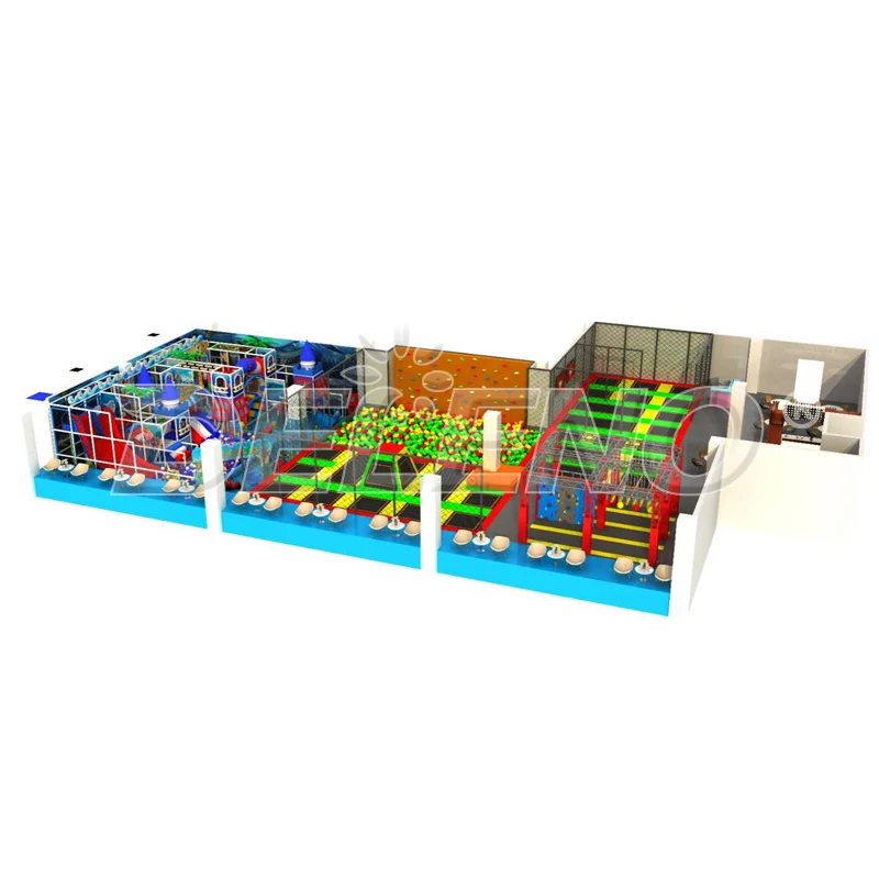 New Design Colorful Jump Mat Foam Pit Inflatable Amusement exercising Trampoline  Indoor Fitness Trampoline Park For Sale