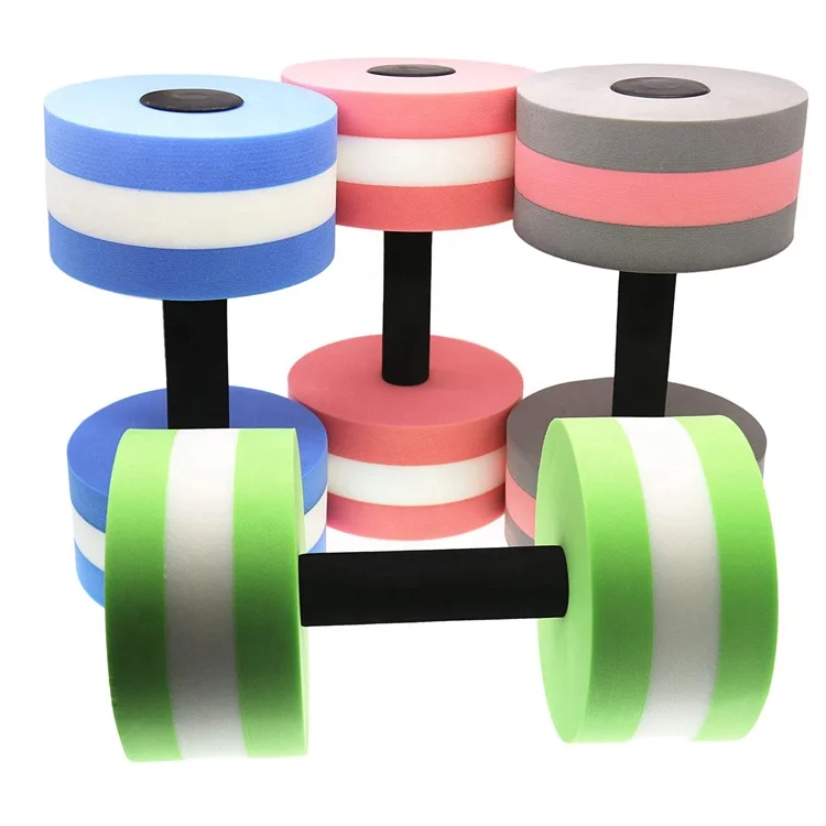 Super september 2023 Hot Sale EVA Foam  aquatic dumbbell Fitness Equipment Float Foam Aerobics Water Dumbbells