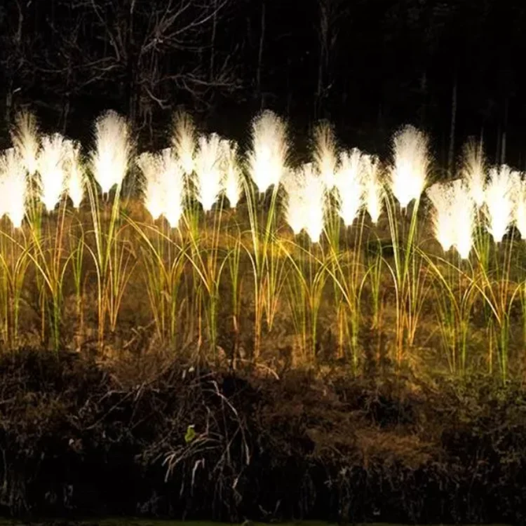 KINZ SG-KN-LF02 Solar power fiber optic light led decorating reed