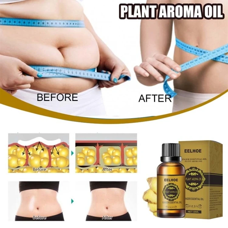 Private Label Body Massage Belly Drainage Ginger Oil Fat Burning Slimming Ginger Oil For Weight Loss