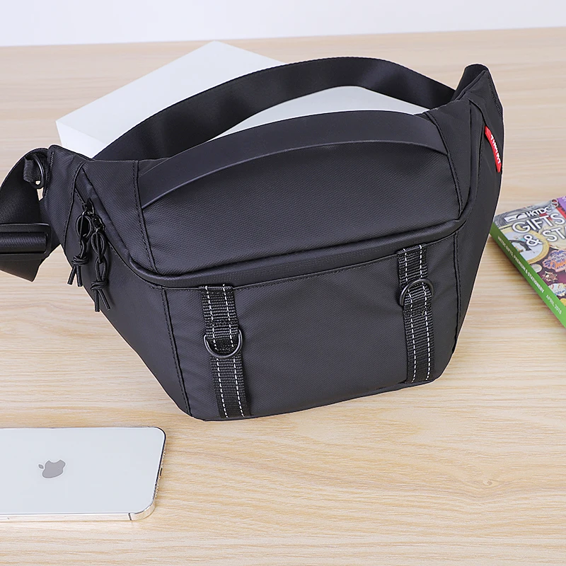 Custom promotion sports running waterproof waist bag pu sling crossbody trend fancy fanny pack