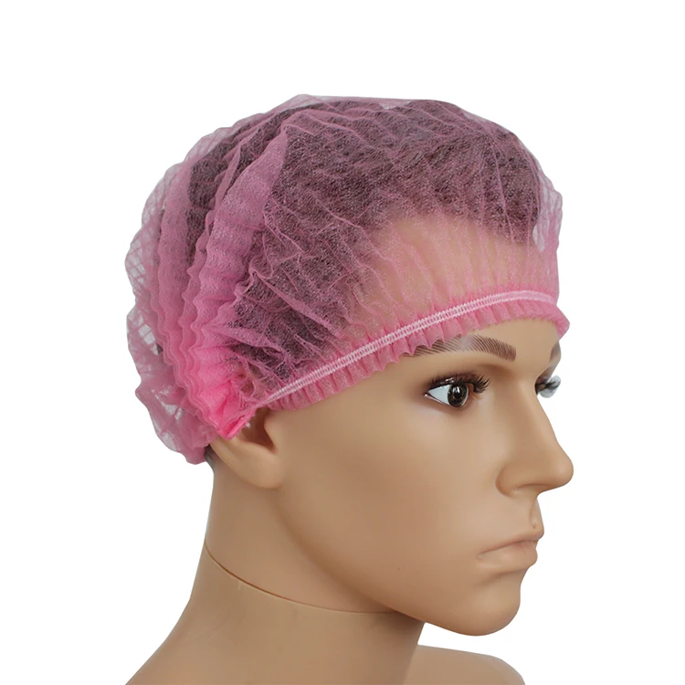 Disposable Clip Cap Non Woven PP Surgical Cap Hats Head Cover Hospital Medical Bouffant Caps