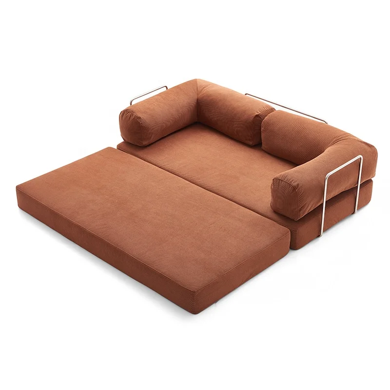 HJ HOME Living Room Apartment Corduroy Fabric Compressed Modular Sofa Indoor Couch Vacuum Compression fold Sofa Set