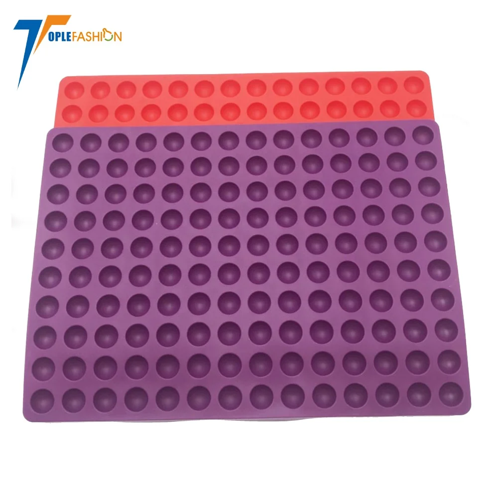 221 cavities Silicone drain pad baking mat Semi Sphere biscuit baked in Molds for Ganache Jelly Caramel Cookies Pet dog Treats