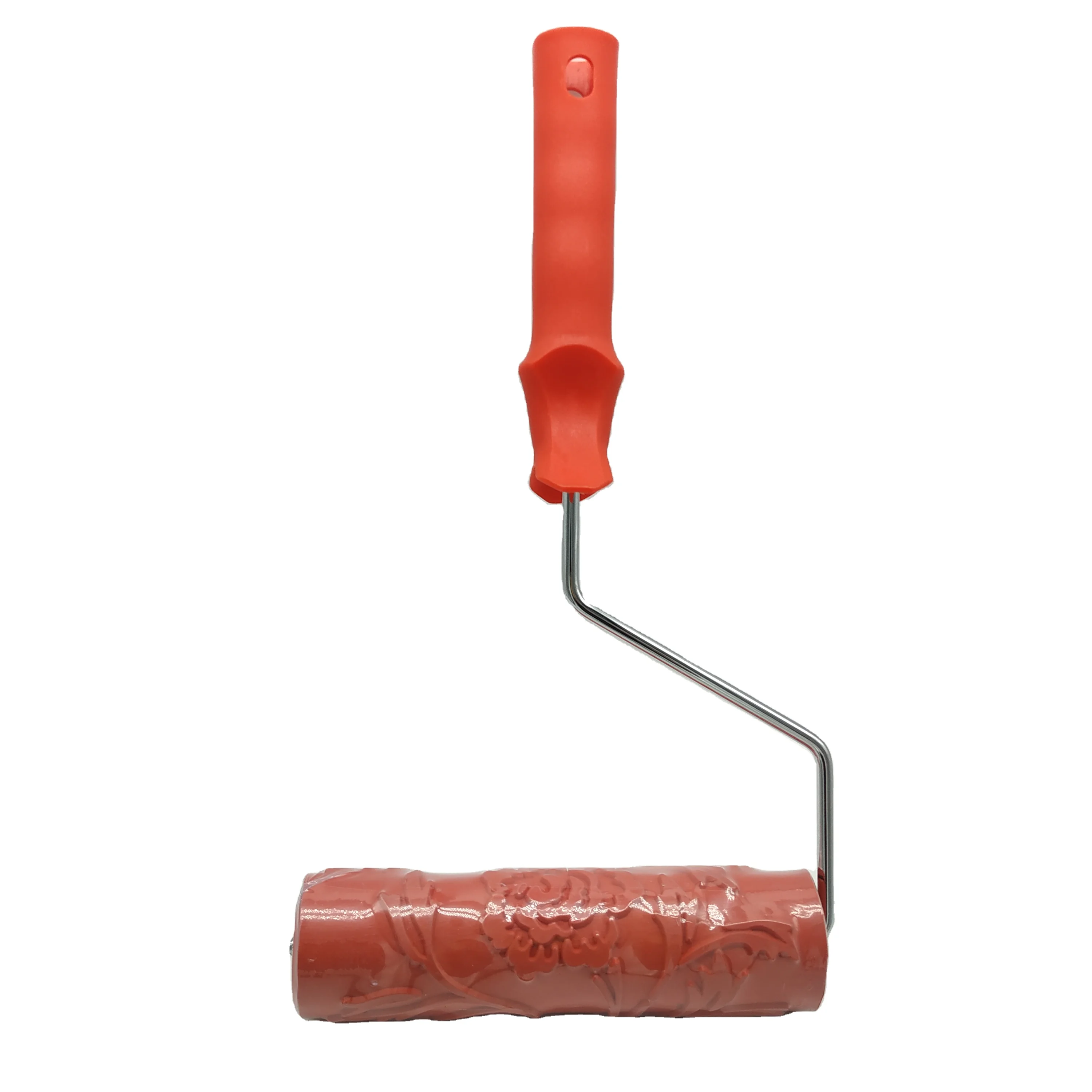 paint roller handle plastic pattern wall paint rollers flower wall decoration painting tools 7' rubber roller
