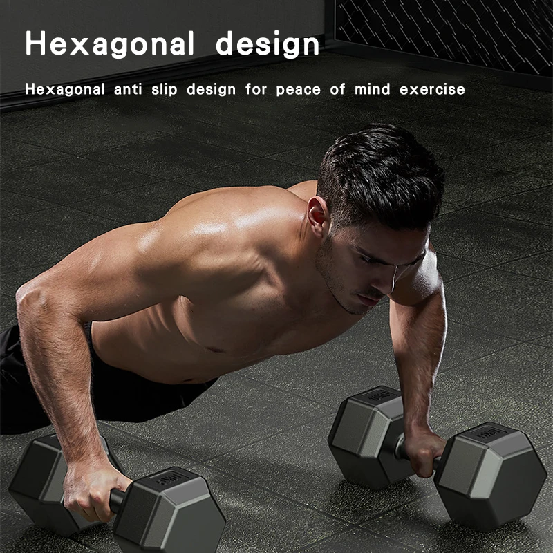 Factory can customize and wholesale various weights of dumbbell fitness equipment, hexagonal dumbbells