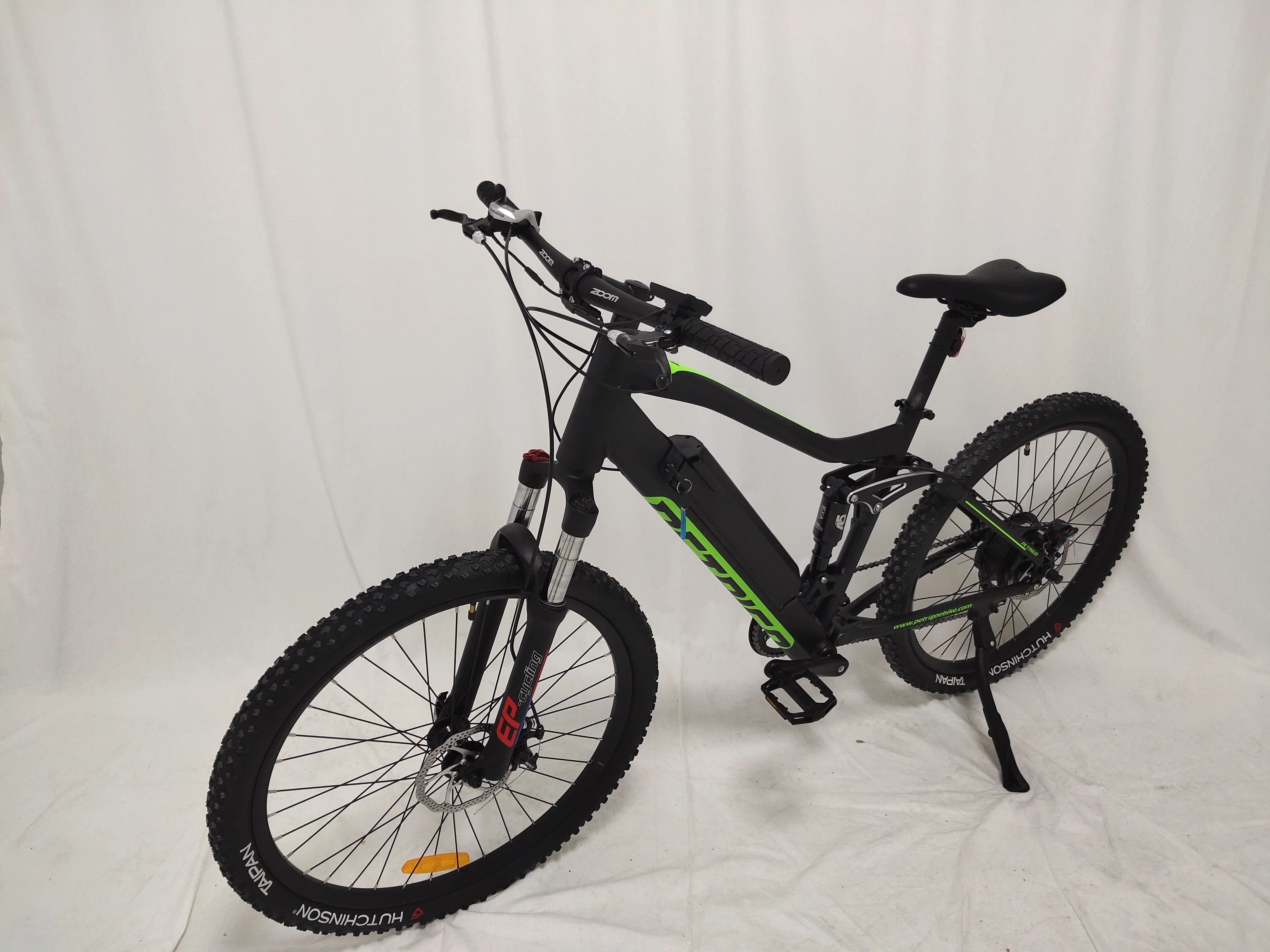 PETRIGO 26 inch Commuting Electric Bicycle Bike Cruiser Electric Bike Full Suspension Fat Tire Electric Bike