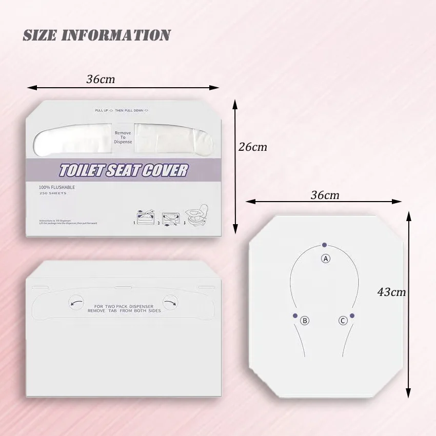 Wholesale Export Travel Pack Disposable Portable Flushable Toilet Seat Covers Paper To Japan