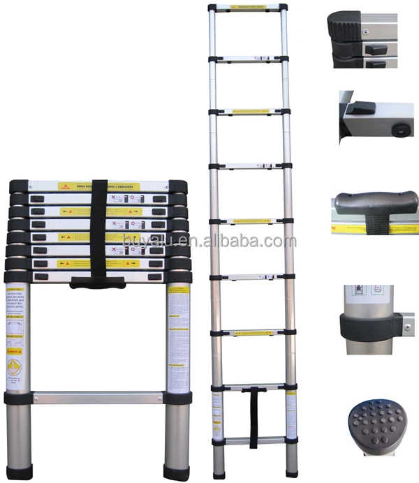 EN131 Joint telescopic single 3.2m/3.8m/5m telescopic ladder