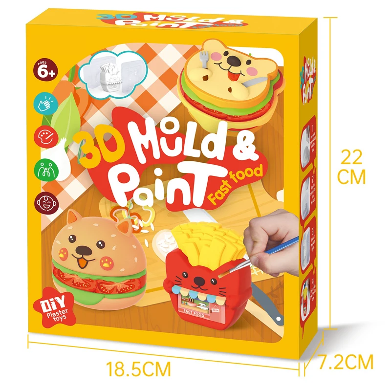 new product ideas 2024 DIY toy 3D Plaster Game Color Painting for Kids Mould and Paint Craft Kit for Children