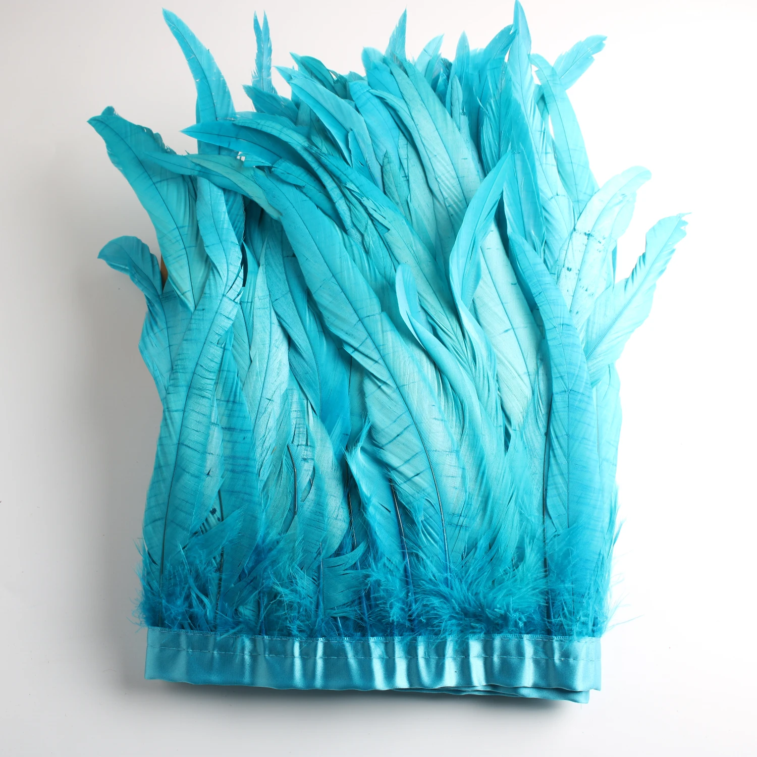 Wholesale 20-25cm Dyed  Rooster Saddle Hackle Feather Trimming Fringe for Carnival Clothing