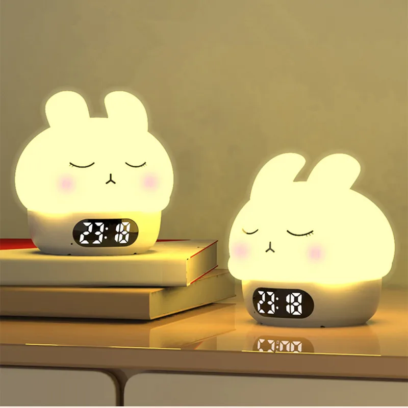 Lonvel Wholesale Price Rabbit Shaped LED Night Light for Kid Silicone Rechargeable Cute Baby Bunny Night Light For Room