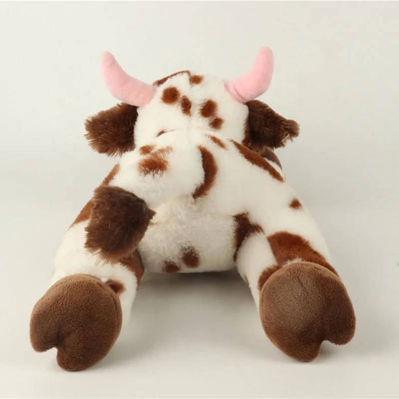 New Arrival Custom Cute Lovely Peluche Stuffed Farm Animal Cow Cattle Plush Toy Cow For Kids Gifts