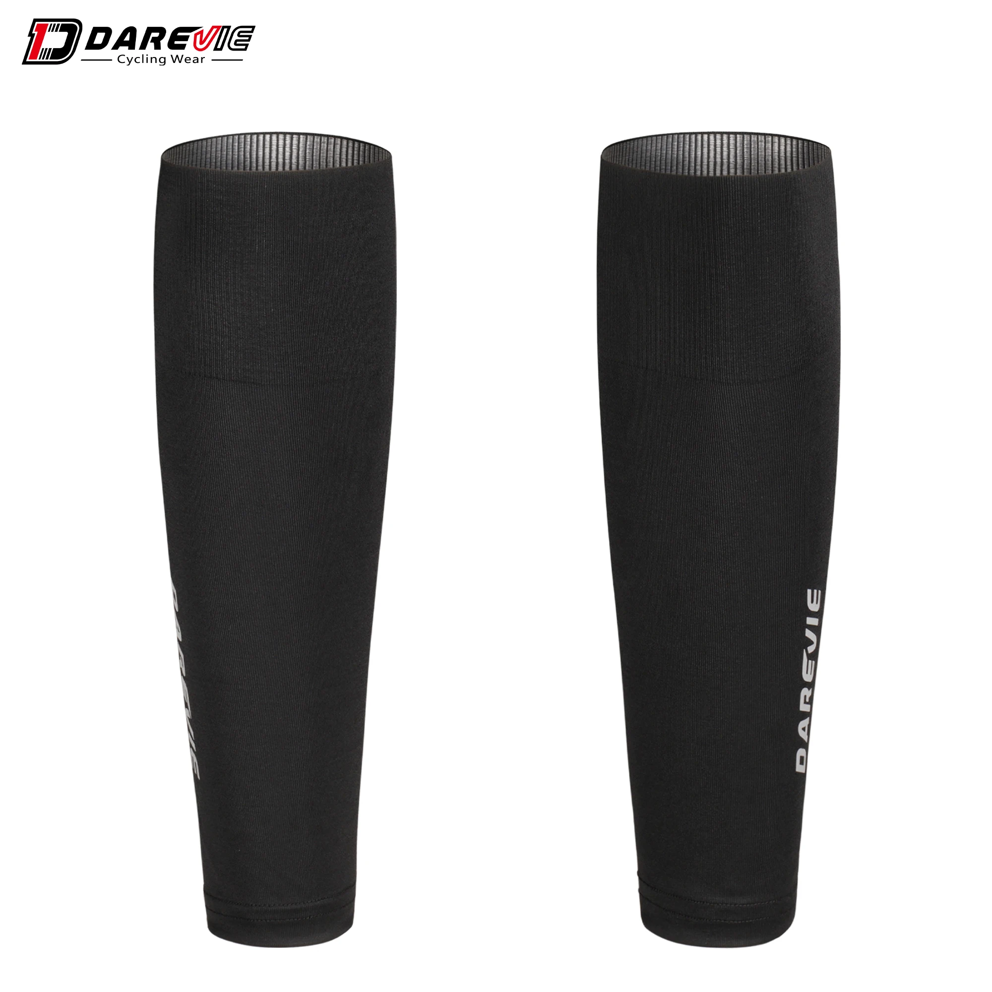 Darevie Wholesale Black Quick Dry Breathable Compression Cycling Bike Calf Shin Sleeves Leg Cycling Support
