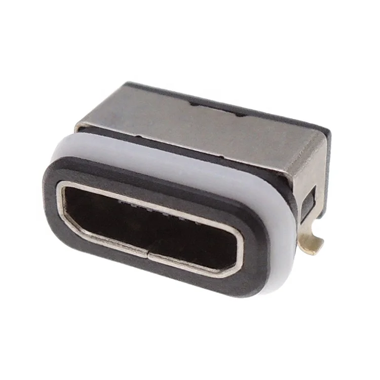 Waterproof USB socket SMD horizontal top mount 5 PIN IPX7 waterproof female Micro USB Connector