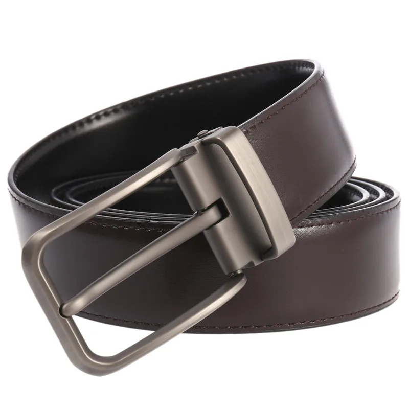 Классический мужской ремень LQbelt с пряжкой с язычком, ремни из натуральной кожи для мужчин, черный, коричневый, оптовая продажа, OEM, заводской логотип на заказ