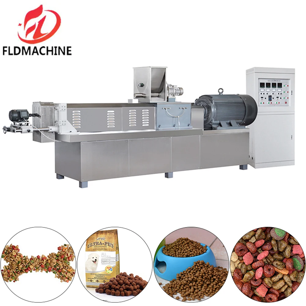 Poultry fish feed processing machines pet dog treats food making machinery jinan fish food machine