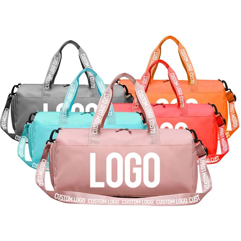 custom printed sport bag blue color sac de voyage unisex reusable portable cheerleading gym weekender luggage travel duffel bags