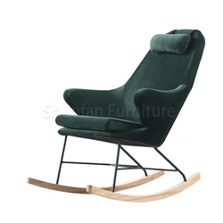 Modern Design Living Room Chair Fabric And Wood Recliner Single Sofa Chair