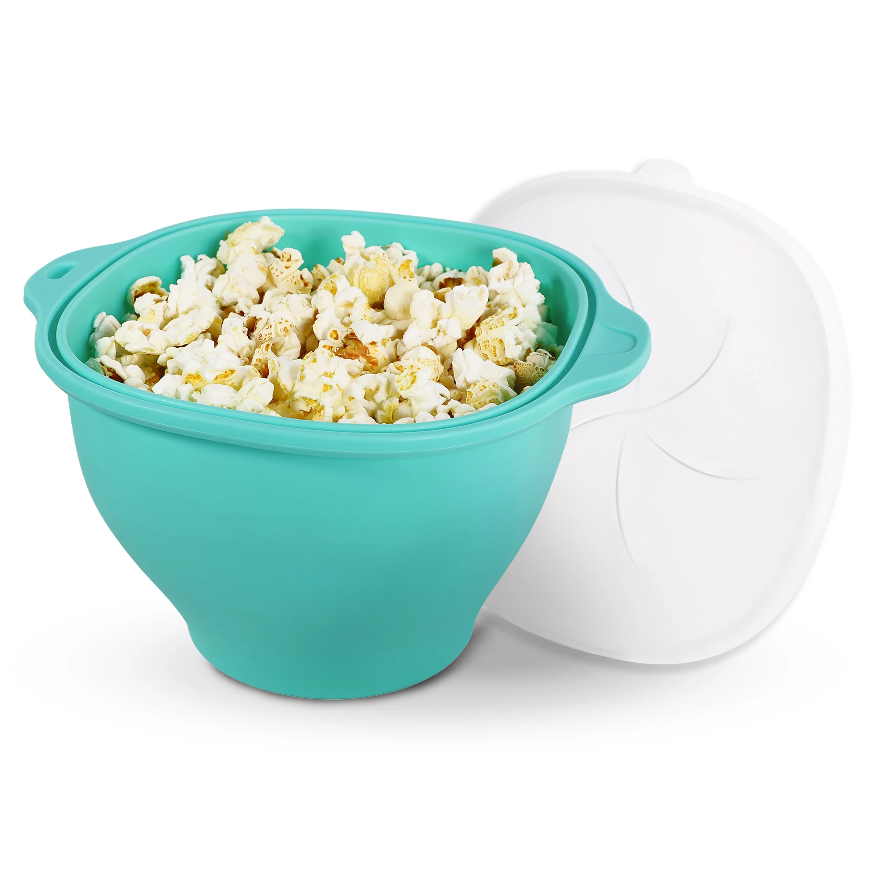Wholesale popcorn makers Silicone Foldable Popcorn bowls Collapsible Microwave Silicone Popcorn Maker Bowl With Lid