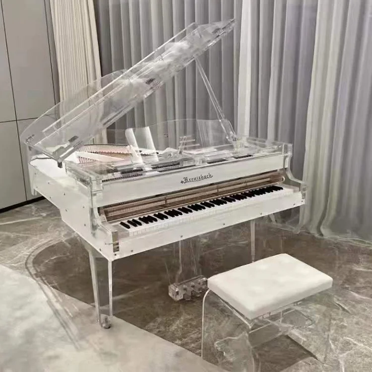 KG-158 Luxury fashion home transparent crystal grand piano