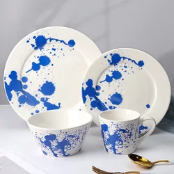 Wholesale china new design luxury porcelain dinner set porcelaine diner set for restaurant
