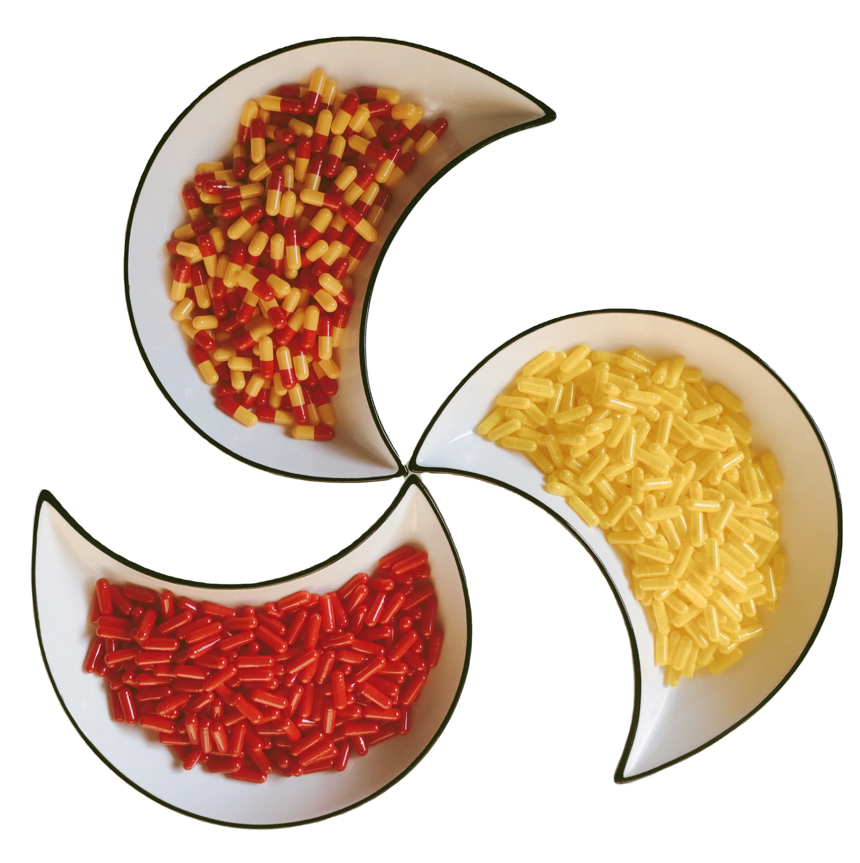 Size 0 Empty Hard Gelatin green green Capsules color customized capsule