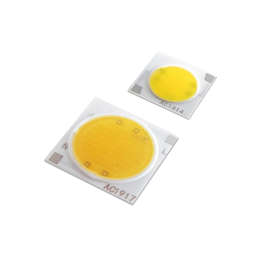 Квадратные светодиодные чипы COB 220 В переменного тока 3 Вт 5 7 9 12 15 20 30 для поверхностного освещения AC1917 AC1414 прожектора