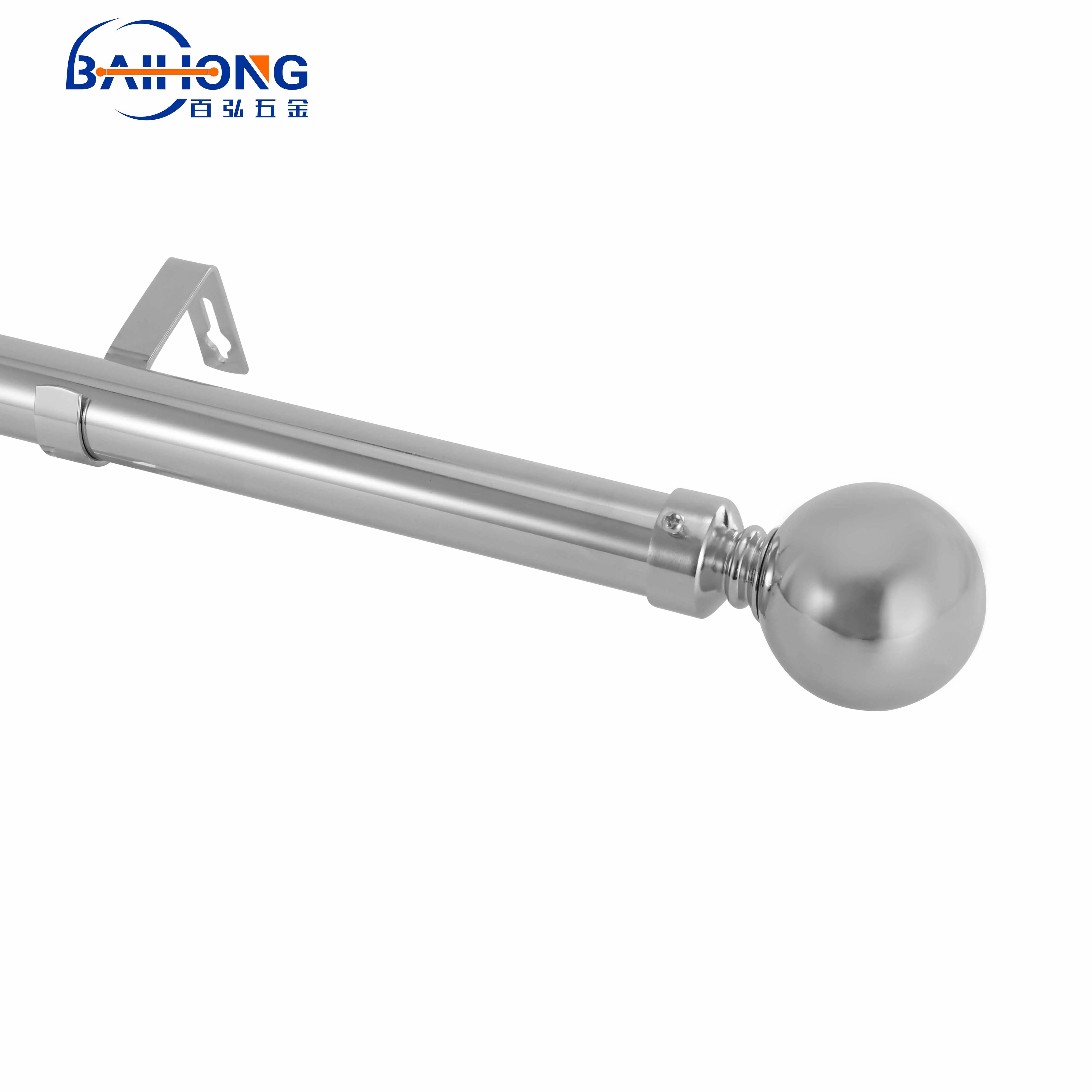 Classic Ball Finials Curtain Rod High-quality telescopic metal curtain rod paint ball bullets