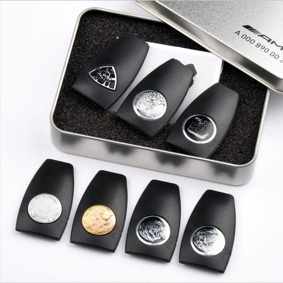 Car Key FOB Back Cover Logo Badge Emblem Fit For Mercedes Benz  AMG/M aybach/B rabus W204 W212 W218 W221 W166