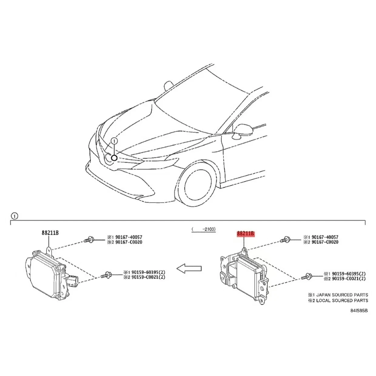 Новый датчик волны круиз-контроля для Toyota Corolla RAV4 Prius 88210-33120