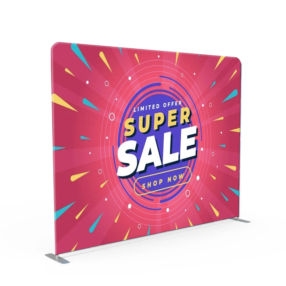 Step And Repeat Backdrop Outdoor Branded Expandable Lightweight Factory Tension Fabric Banner for Campaign