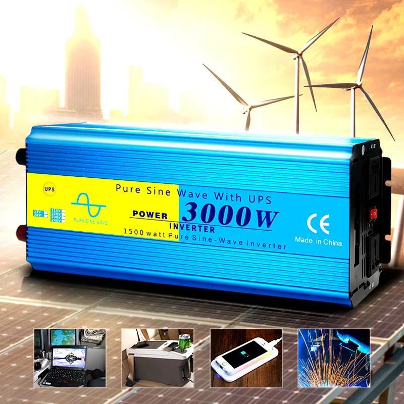 SUREDOM Inverter 12v 220v 300w 500w 1000w 2000w 3000w EU Power UPS inverter charger invertor 12v to 220v pure sine wave inverter